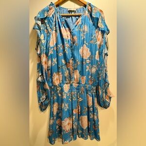 Ramy Brook Blue Metallic Romper